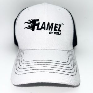 Flamez Trucker Hat (White/Blk)